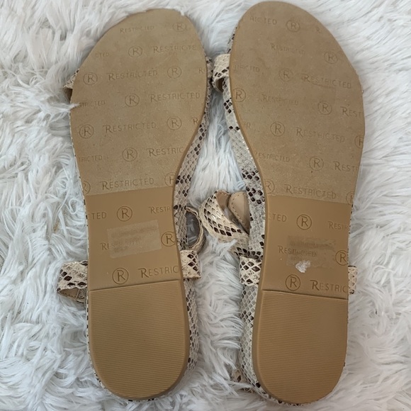Restricted Snakeskin Sandals- NWT - Picture 10 of 12
